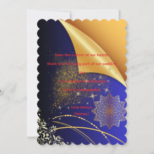 Elegant Wedding Thank You Card Template