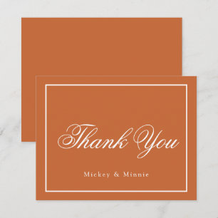 Elegant Wedding Thank You Card with Classic Style
