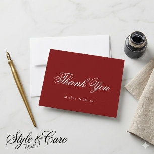 Elegant Wedding Thank You Card with Classic Style