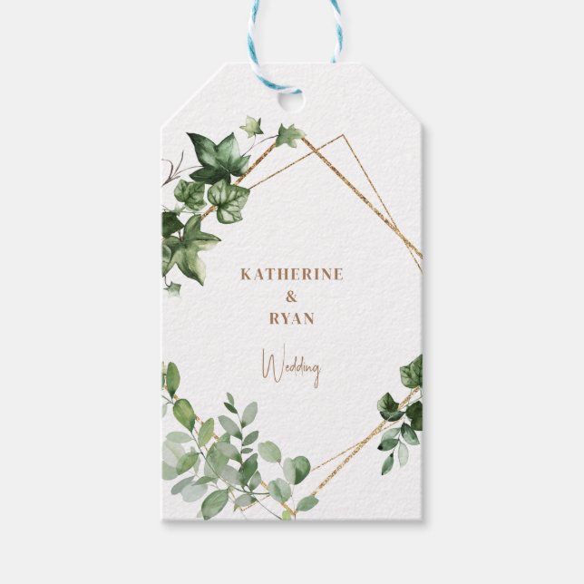 Elegant Wedding Thank You Gift Tags (Front)