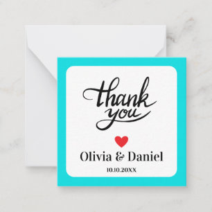 Elegant Wedding Thank You, Modern Calligraph Note Card
