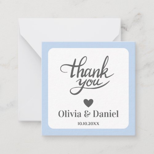 Elegant Wedding Thank You, Modern Calligraph Note Card