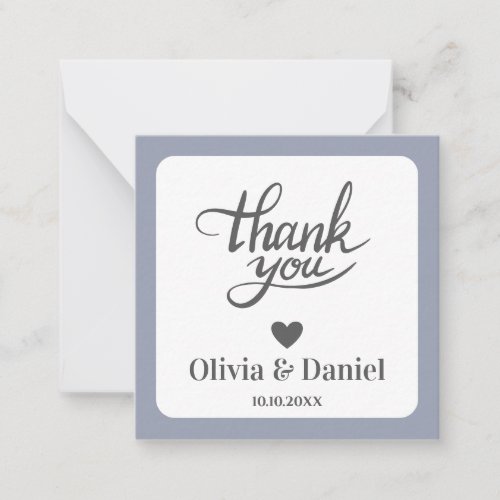 Elegant Wedding Thank You, Modern Calligraph Note Card