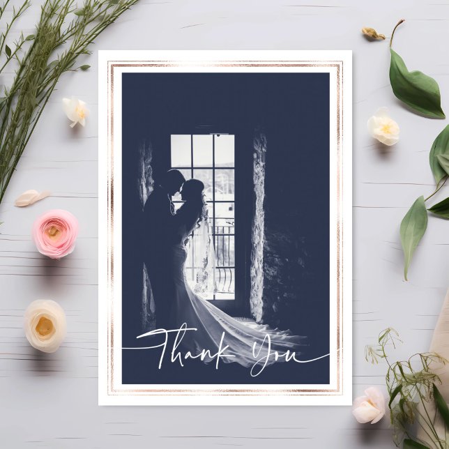 Elegant Wedding Thank You Photo Card (Creator Uploaded)