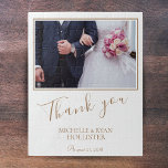 Elegant Wedding Thank you Photo Jigsaw Puzzle<br><div class="desc">A favor and savor of memories - wedding puzzle print with a custom wedding photo, bride and groom`s names and wedding date. An elegant and stylish thank you photo puzzle - great as a memorable favor gift for your wedding guests, especially your parents, sister, brother, grandmother, grandfather... , and closest...</div>