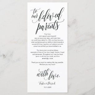 Elegant Wedding Thank you Place Setting Card
