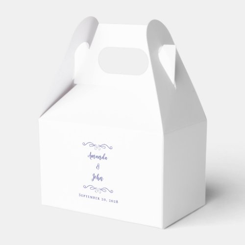 Elegant Wedding Thank You Useful Periwinkle Chic F Favor Boxes