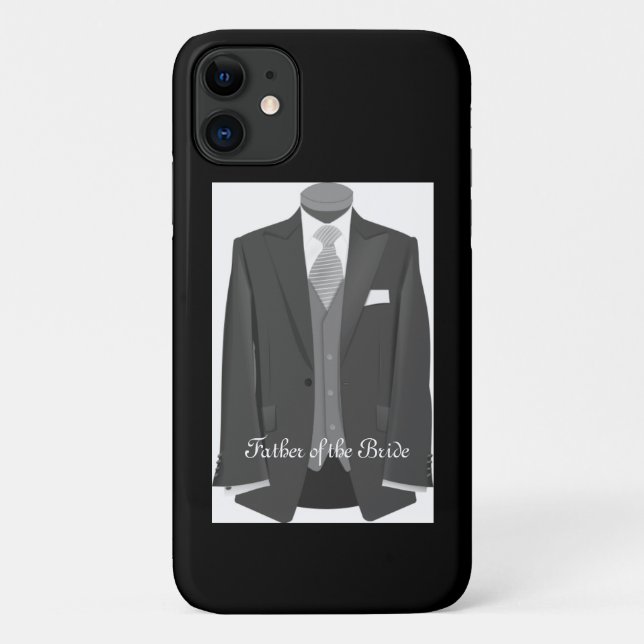Elegant Wedding Tuxedo Suit Father of the Bride Case-Mate iPhone Case (Back)
