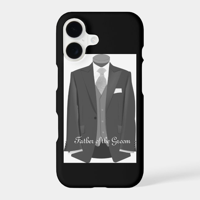 Elegant Wedding Tuxedo Suit Father of the Groom Case-Mate iPhone Case (Back)