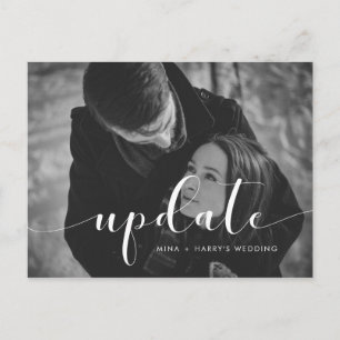 Elegant wedding update announcement photo postcard