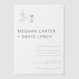 Elegant Wedding Vellum Invitations