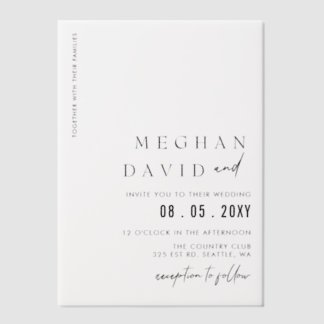 Elegant Wedding Vellum Invitations