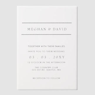 Elegant Wedding Vellum Invitations