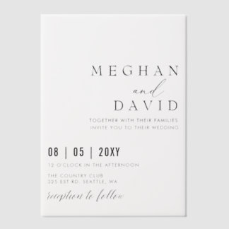 Elegant Wedding Vellum Invitations