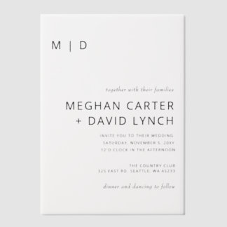 Elegant Wedding Vellum Invitations