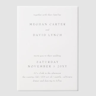 Elegant Wedding Vellum Invitations