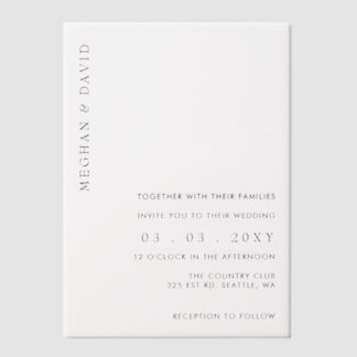 Elegant Wedding Vellum Invitations
