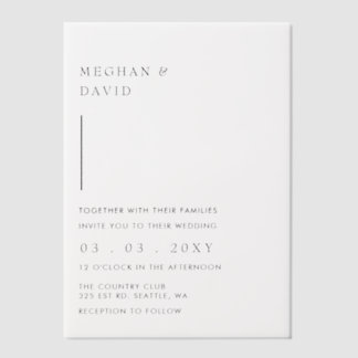 Elegant Wedding Vellum Invitations