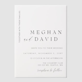 Elegant Wedding Vellum Invitations