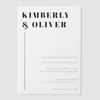 Elegant Wedding Vellum Invitations
