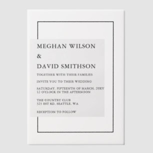 Elegant Wedding Vellum Invitations