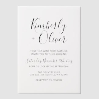 Elegant Wedding Vellum Invitations
