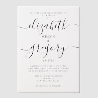 Elegant Wedding Vellum Invitations