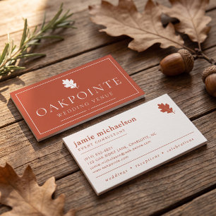 Elegant Wedding Venue Business Card