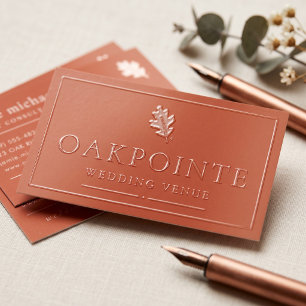 Elegant Wedding Venue Raised Spot UV Business Card