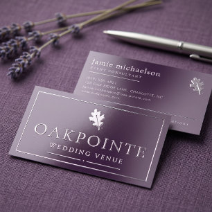 Elegant Wedding Venue Raised Spot UV Business Card