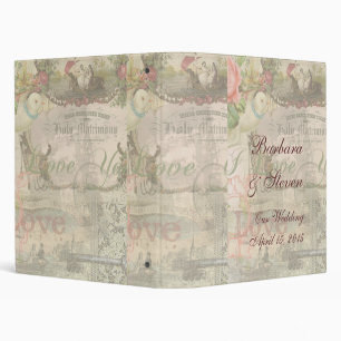 Elegant Wedding Vintage Marriage Antique Vintage Binder