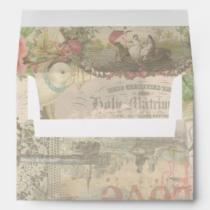 Elegant Wedding Vintage Marriage Antique Vintage Envelope