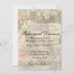 Elegant Wedding Vintage Marriage Antique Vintage Invitation