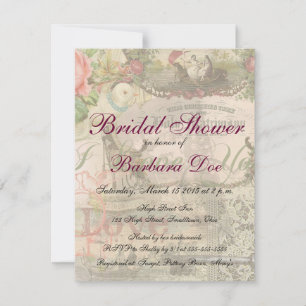 Elegant Wedding Vintage Marriage Antique Vintage Invitation