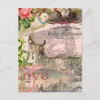 Elegant Wedding Vintage Marriage Antique Vintage Postcard
