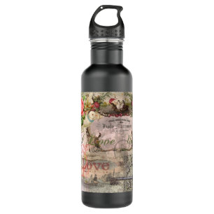 Elegant Wedding Vintage Marriage Antique Vintage Water Bottle