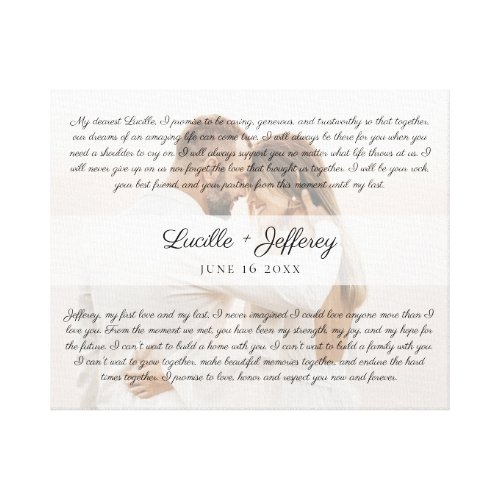 Elegant Wedding Vow Art Anniversary Photograph