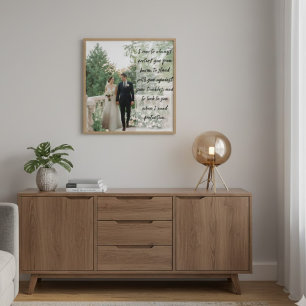 Elegant Wedding Vows Gift Wall Art