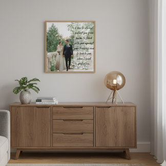 Elegant Wedding Vows Gift Wall Art