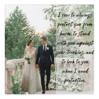 Elegant Wedding Vows Gift Wall Art