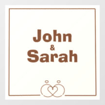 Elegant Wedding Wall or Floor Sticker