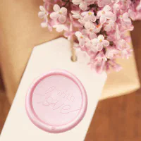 Delicate Bride and Groom Initials Monogram Wedding Wax Seal Sticker