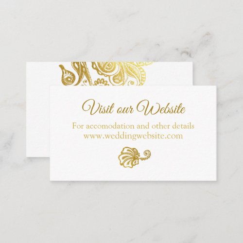 Elegant wedding website Insert card