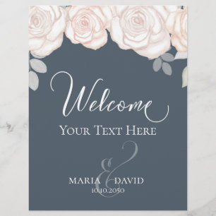 Elegant Wedding Welcome Create Your Own Dusty Gray Flyer