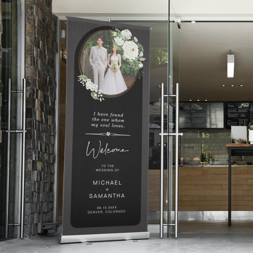 Elegant Wedding Welcome Decoration Custom Photo Retractable Banner
