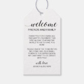 Wedding Welcome Bag Tags Lovely Calligraphy