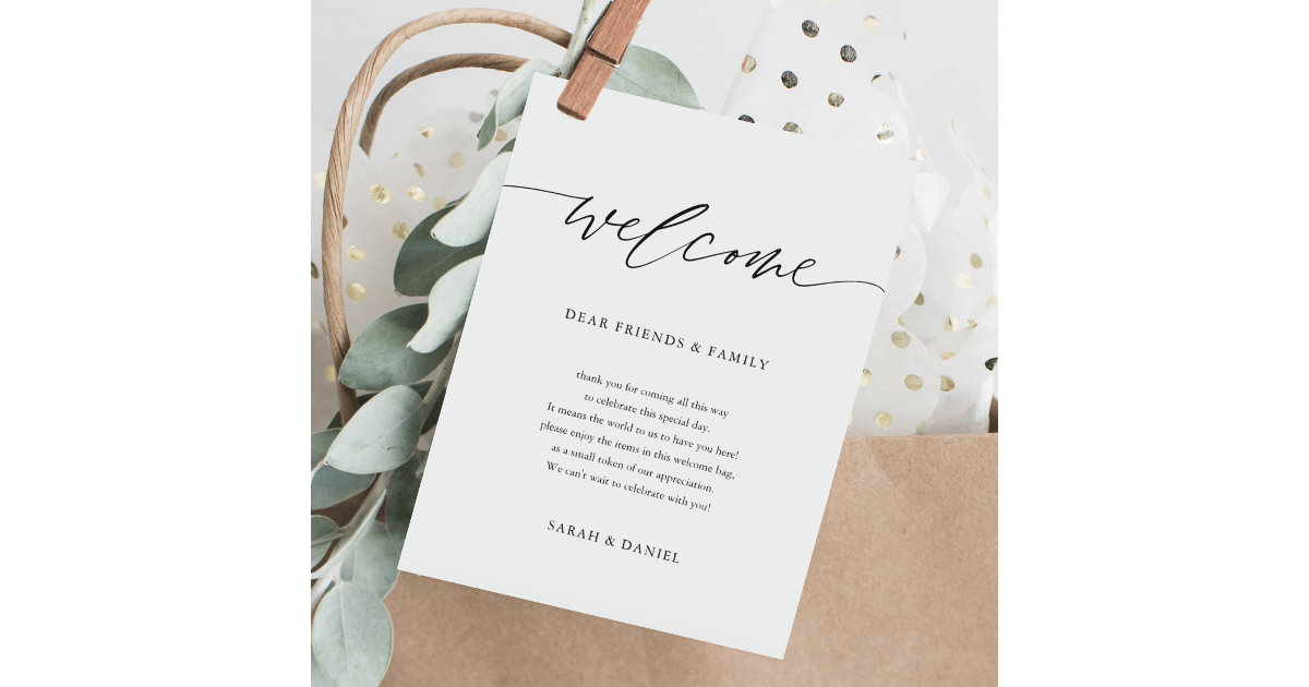 Wildflowers Wedding Welcome bag letter Flyer