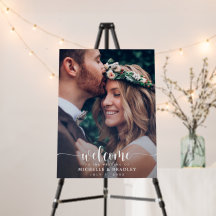 Elegant Wedding Welcome Photo Foam Board