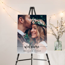 Elegant Wedding Welcome Photo Foam Board