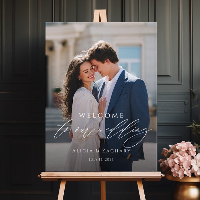 Elegant wedding welcome photo  poster (Creator Uploaded)